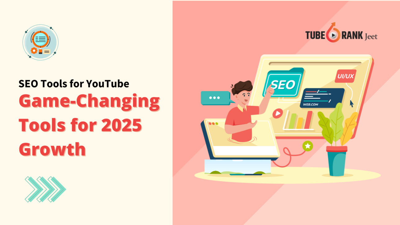 Banner for SEO Tools for YouTube highlighting game-changing SEO Tools for 2025 growth and channel success.