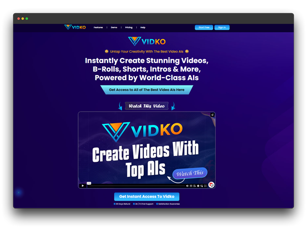 VidKO AI video creation platform featuring instant video generation tools - cutting-edge AI tools for YouTube SEO with automated B-roll, shorts, and intro creation capabilities" YouTube SEO , Al Tools for YouTube SEO : Al Tools""